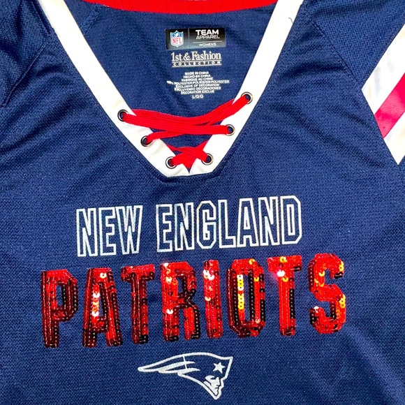 Navy blue patriots jersey NFL first and fashion size Large - Picture 2 of 3